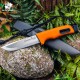 HX Outdoors Survival Master 4 Orange Bushcraft Knife - 3.74" 5Cr15 Steel Blade Firesteel Sheath Orange Handle
