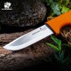 HX Outdoors Survival Master 4 Orange Bushcraft Knife - 3.74" 5Cr15 Steel Blade Firesteel Sheath Orange Handle