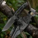 HX Outdoors Rock Apex Bushcraft Knife - 3.8" DLC Coated Magnacut Blade Black G10 Handle Kydex Sheath with Firesteel Cyclaire Knives and Tools