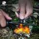 HX Outdoors Rock Apex Bushcraft Knife - 3.8" DLC Coated Magnacut Blade Black G10 Handle Kydex Sheath with Firesteel Cyclaire Knives and Tools