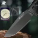 HX Outdoors Rock Apex Bushcraft Knife - 3.8" DLC Coated Magnacut Blade Black G10 Handle Kydex Sheath with Firesteel Cyclaire Knives and Tools