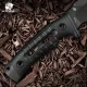 HX Outdoors Rock Apex Bushcraft Knife - 3.8" DLC Coated Magnacut Blade Black G10 Handle Kydex Sheath with Firesteel Cyclaire Knives and Tools