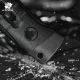 HX Outdoors Rock Apex Bushcraft Knife - 3.8" DLC Coated Magnacut Blade Black G10 Handle Kydex Sheath with Firesteel Cyclaire Knives and Tools