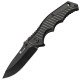 HX Outdoors Dragon Glide UK EDC Pocket Knife - 3" Black Stainless Steel Blade FRN Handle
