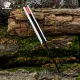 HX Outdoors Hyla Button Lock Pocket Knife - 2.91" 14C28N Black Blade White G10 Handle Cyclaire Knives and Tools