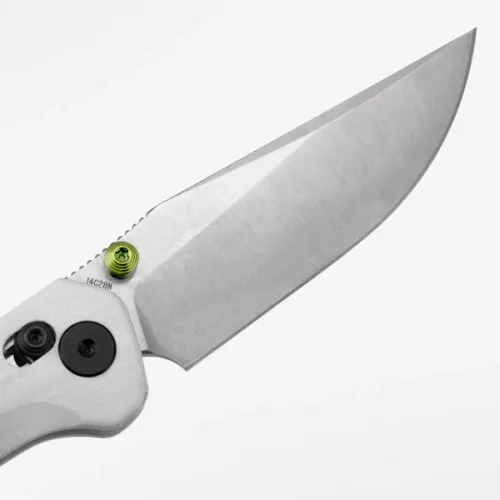 HX Outdoors Cool Kid White Folding Knife - 3.35" 14C28N Blade White G10 Handle