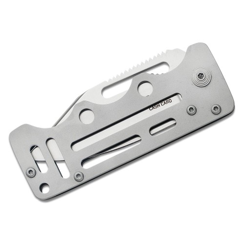SOG Cash Card Folding Knife - 2.75" Clip Point Blade, Steel Handle