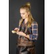Beavercraft AP3X Genuine Leather Woodworkers Apron - Black and Brown