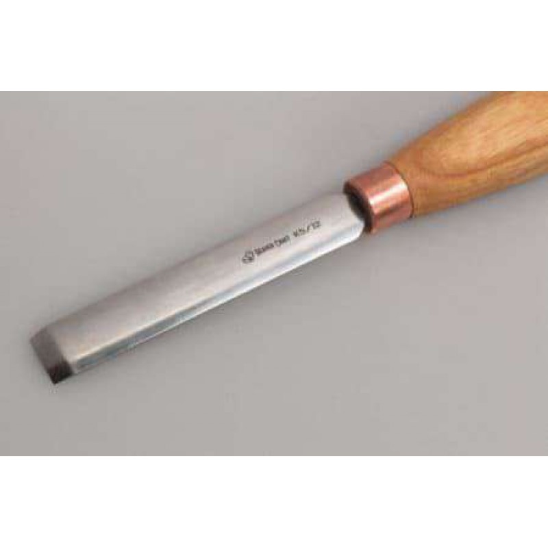 BeaverCraft K5/12 Compact Straight Round Carbon Chisel - 12mm - Sweep No 12
