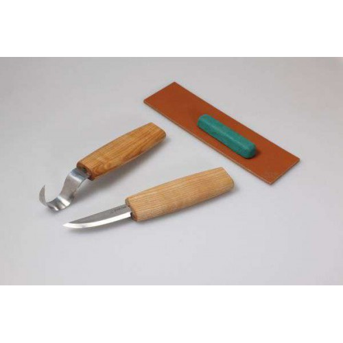 Spoon and Kuksa Carving Professional Set With Knives and Strop Beavercraft  S43 