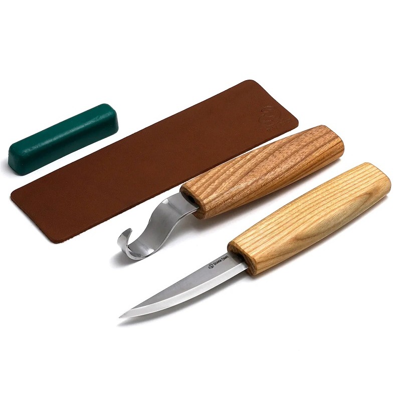BeaverCraft S03L - Left Handed 4 Piece Wood Carving Tool Set For Beginners
