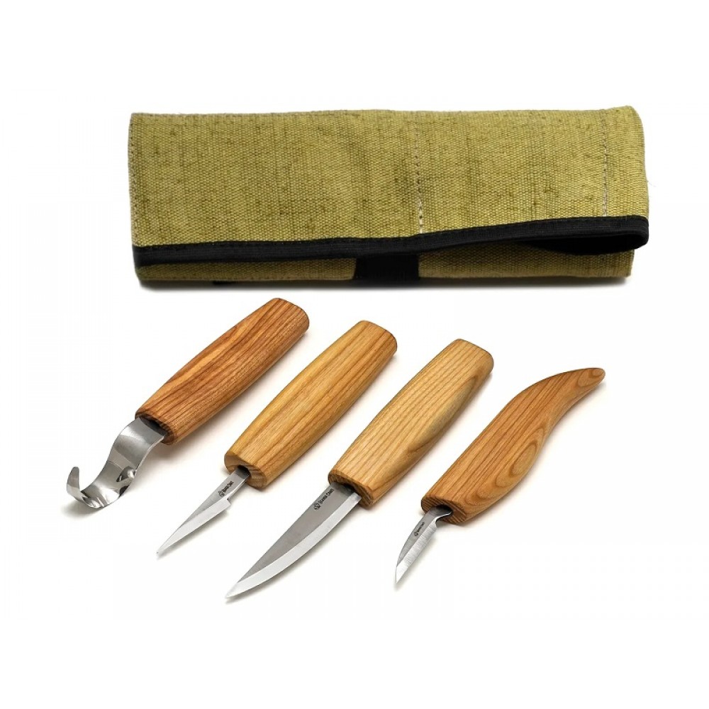 BeaverCraft S09L - 5 Piece Spoon and Wood Carving Set Left Handed Version