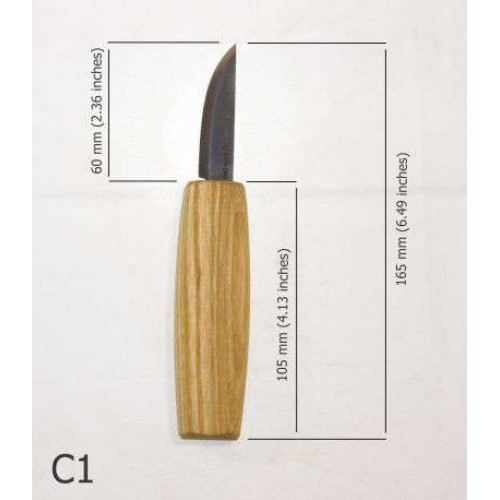 BeaverCraft C1 Small Whittling Wood Carving Knife with Ash Handle