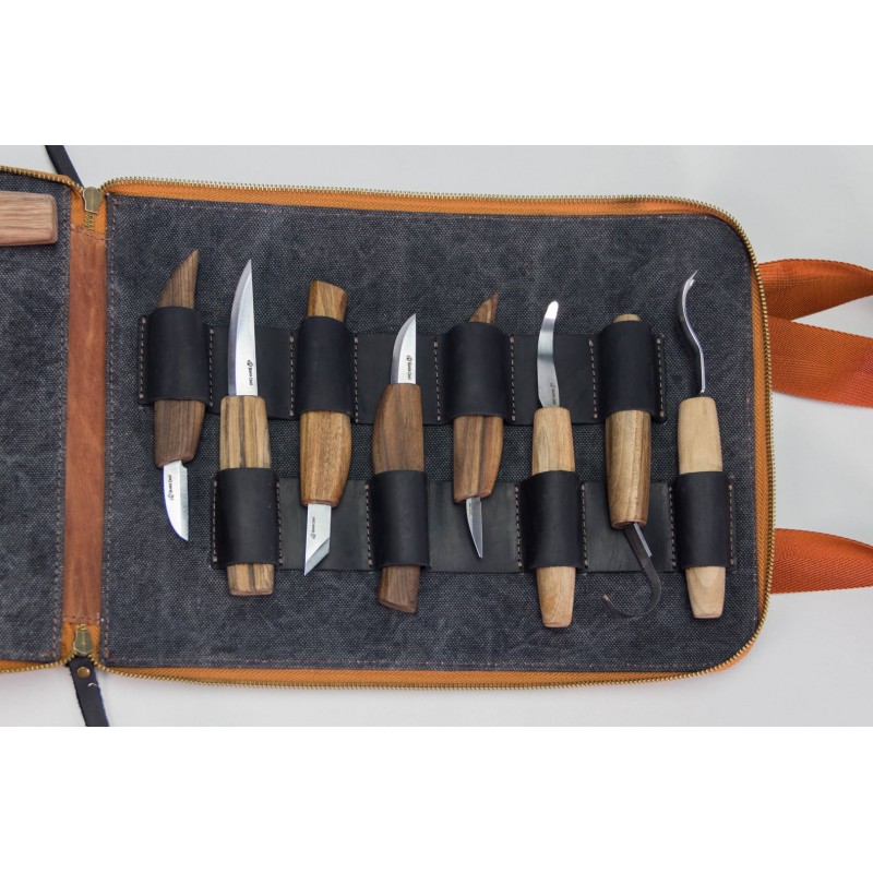 Beavercraft S50X Deluxe Wood Carving Set with Walnut Handles