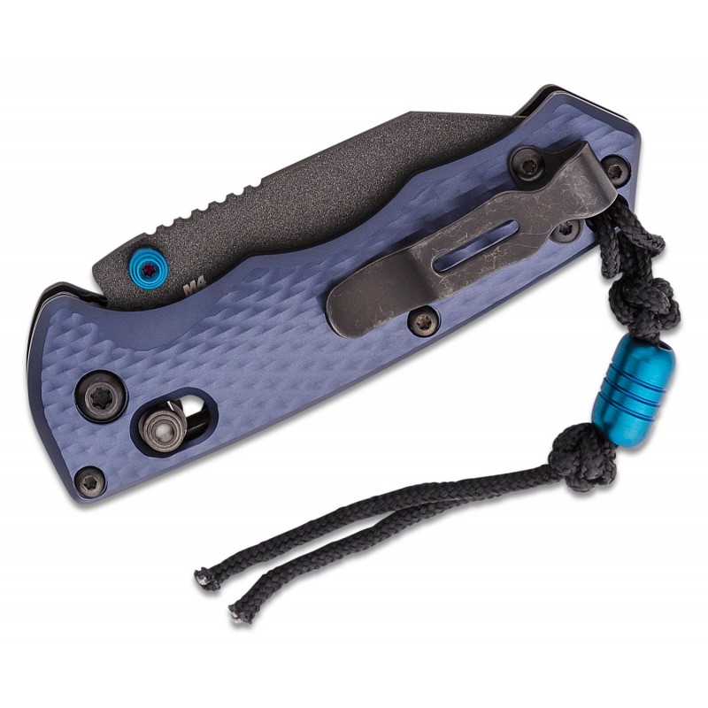 Benchmade Full Immunity Folding Knife - 2.49" Cobalt Black Blade Crater Blue Billet Handle