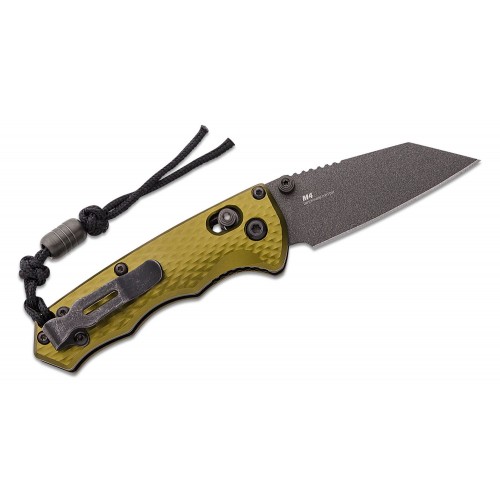 Benchmade Full Immunity Folding Knife - 2.49" Cobalt Black Blade Woodland Green Billet Handle