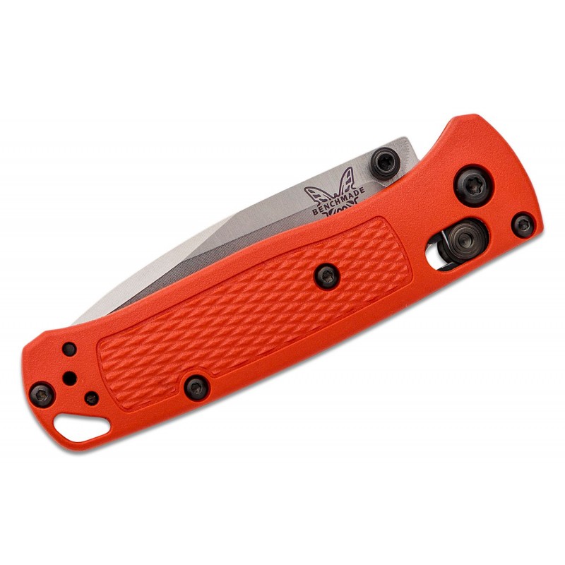 Benchmade 533-04 Mini Bugout - 2.82" S30V Satin Plain Blade, Mesa Red Grivory Handles