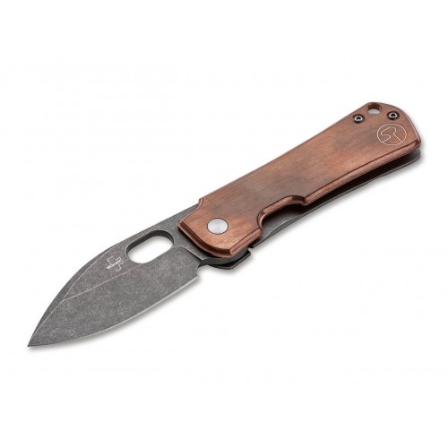Boker Plus Gust Copper Pocket Knife - 2.87" Blade, Copper Handle, Nylon Sheath