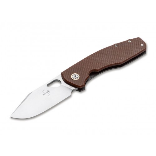 Boker Plus F3.5 Micarta Pocket Knife - 3.34" Blade, Micarta Handle