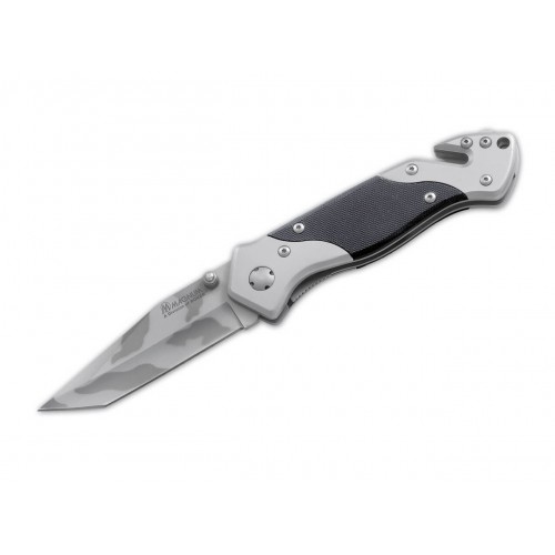 Boker High Risk Emergency Knife - 3.34" Tanto Blade Stainless Steel Handle with G10 Scales