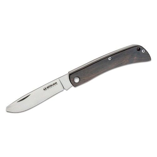 Boker Magnum Kids UK EDC Slipjoint Folding Knife -  3.27" Rounded-Tip Blade, Ebony Wood Handles
