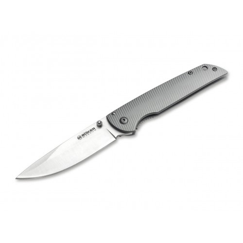 Boker Magnum Eternal Classic Thumb Pocket Knife - 3.54" Blade, Steel Handle 01RY324