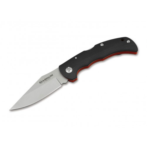 Boker Magnum Most Wanted Pocket Knife - 3.54" Blade, Black G10 Handle 01SC078