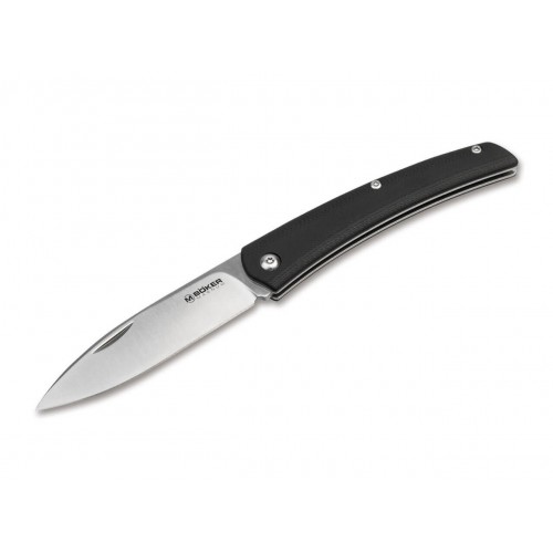 Boker Magnum Long Lead Pocket Knife - 3.14" Blade Black G10 Handle