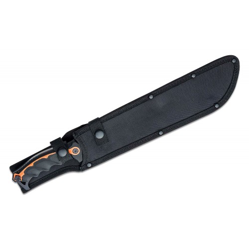 Boker Magnum CSB Latin Machete - 11.65" Black Blade, Black Rubberized Handles, Nylon Sheath