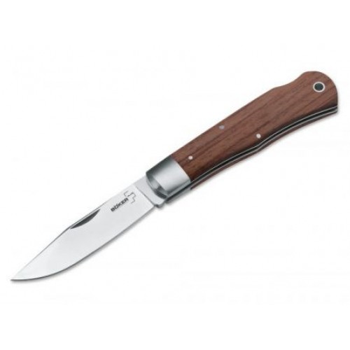 Boker Plus Lockback Bubinga Pocket Knife - 3.62" Blade - Bubinga Wood Handle 01BO185