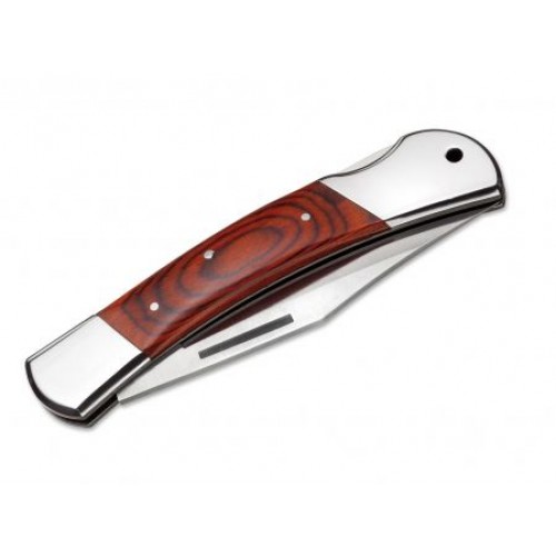 Boker Magnum Master Craftsman 2 Pocket Knife - 3.85" 440A Steel Blade Pakka Wood Handle