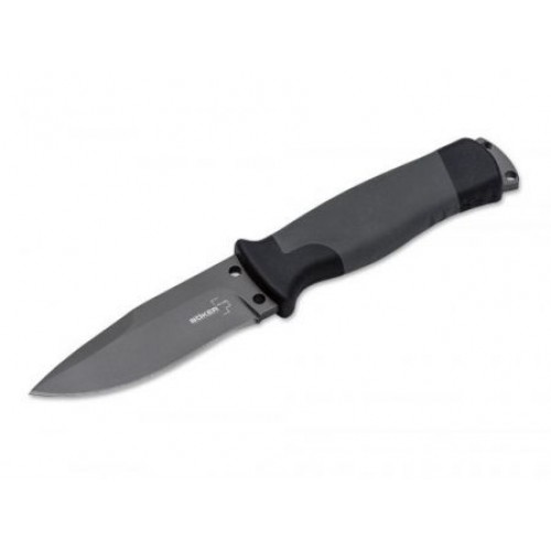 Boker Plus Outdoorsman Knife - 3.6" Fixed Blade - Grey FRP Handle - 02BO004