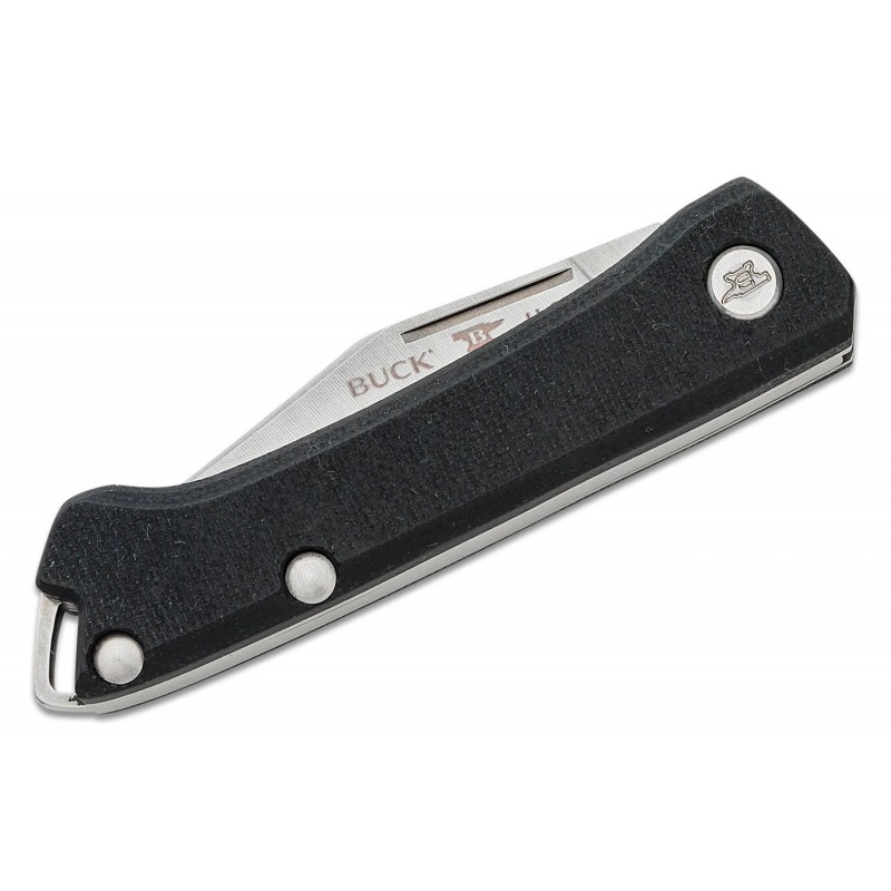 Buck 250 Saunter UK EDC Folding Knife Black Canvas Micarta Handle