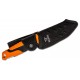 Buck Large Pursuit Pro Fixed Blade Knife with Gut Hook Orange Handle