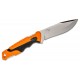 Buck Small Pursuit Pro Fixed Blade Knife Orange GRN and Rubber Handle