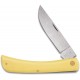 Case Cutlery Yellow Synthetic Sod Buster - Chrome Banadium Skinner Blade, Smooth Yellow Handle