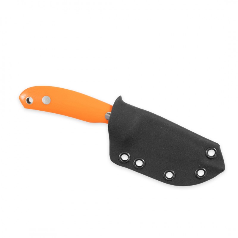 Casstrom Safari Mini Hunter - 2.5" Blade Orange G10 Handle Kydex Sheath