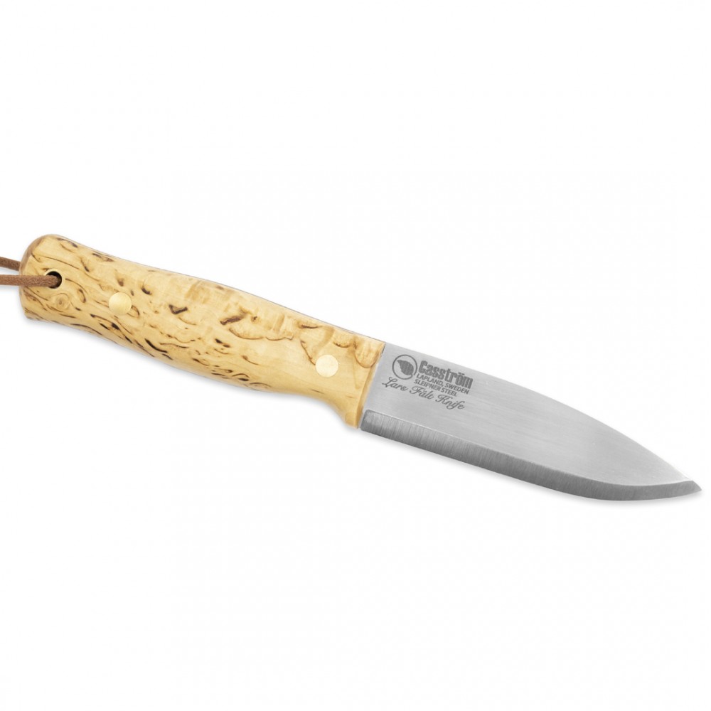 Casstrom Lars Falt Knife - 4.52" Uddeholm Sleipner Steel Blade - Curly Birch Handle