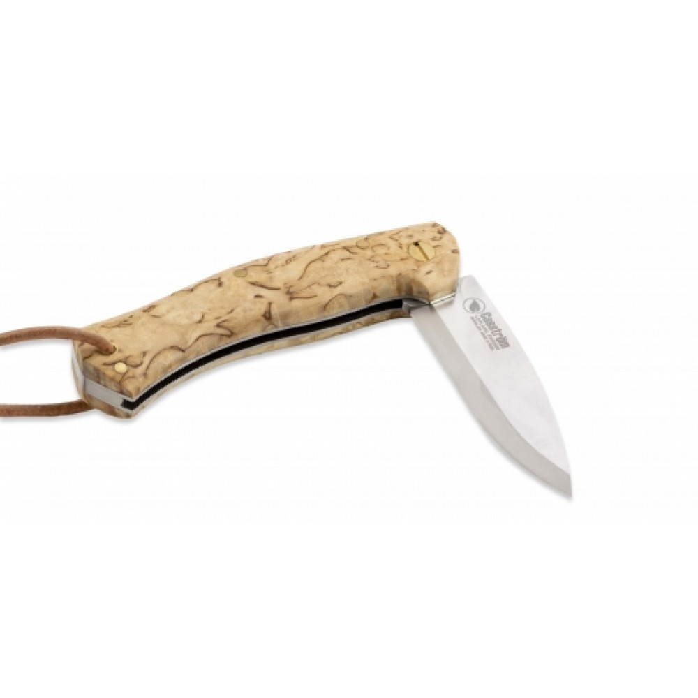Casstrom Lars Falt UK EDC Slip Joint Knife - 2.87" Blade - Curly Birch Handle