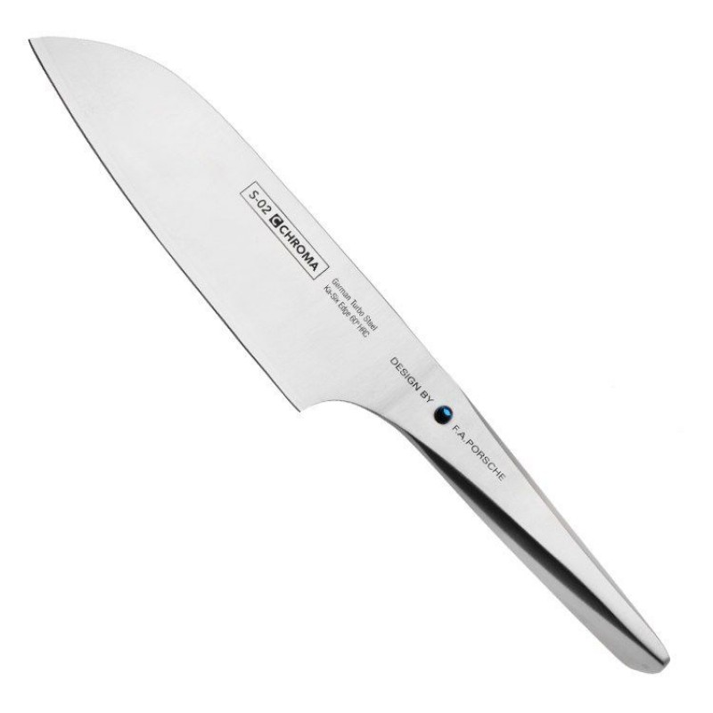 Chroma 7.25" Professional Santoku Knife - All Metal