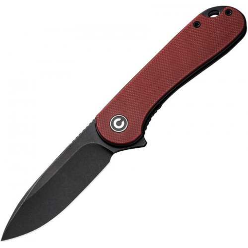 CIVIVI Elementum Folding Knife - 2.96" D2 Tool Steel Blade Burgundy G10 Handle