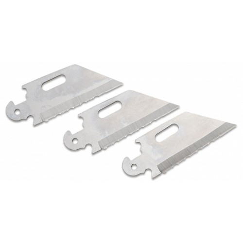 Cold Steel 40AP3C Click-N-Cut Drop Point Replacement Serrated Utility Blades, 3 Pack