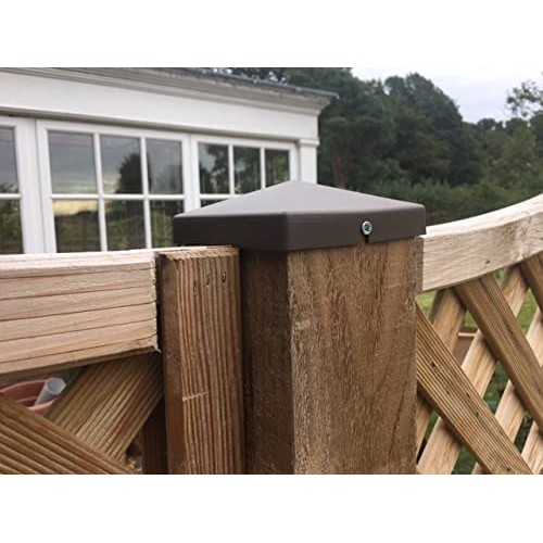 Pack of 6 Fence Post Caps, Neat Toppers for Fence Posts - Stop Water Rot - 3" or 4" - 5 Colours Available