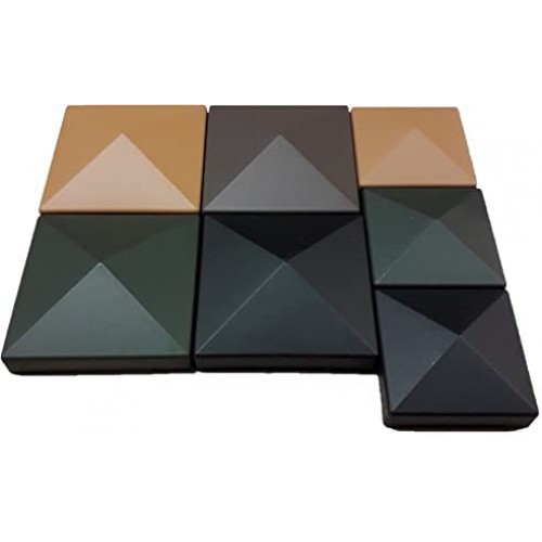 Pack of 6 Fence Post Caps, Neat Toppers for Fence Posts - Stop Water Rot - 3" or 4" - 5 Colours Available