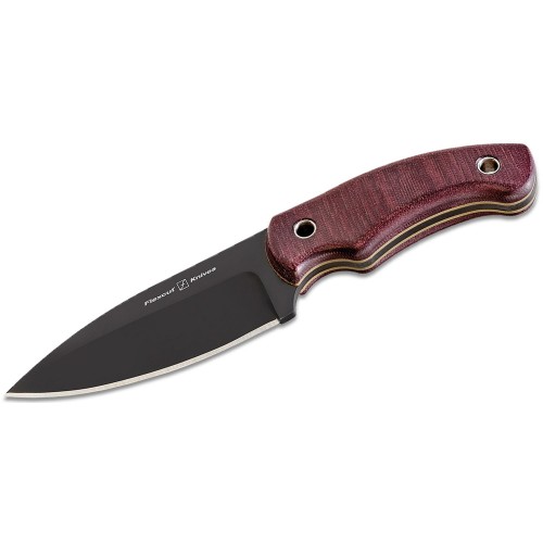 Flexcut Hawthorne Nomad Knife - 4.37" Carbon Steel Blade Red Coral Micarta Handle