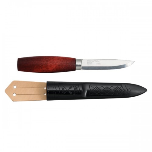 Morakniv Classic No 1/0 Knife - 3.03" Carbon Steel Blade Red Wood Handle