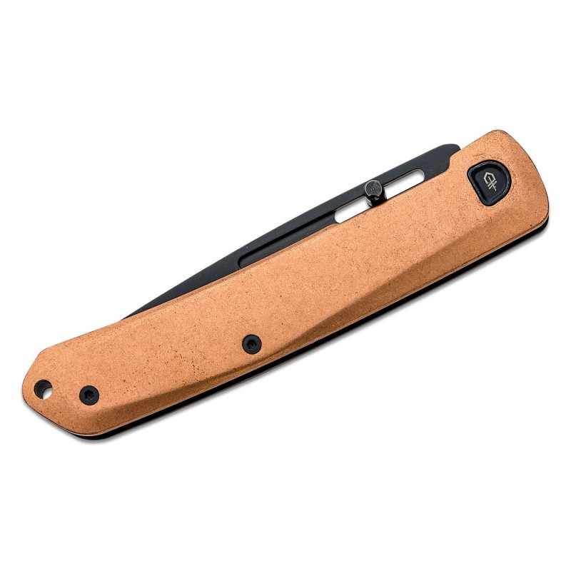 Gerber Affinity Folding Knife - 3.7" Black DP Blade Copper and Black Stainless Steel Handle