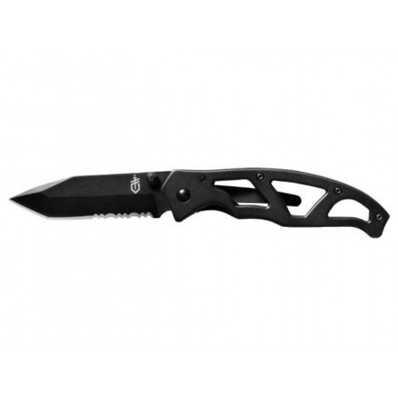 Gerber Paraframe I Black Knife 2.8" Serrated Folding Blade