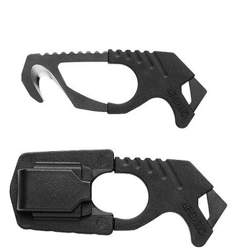 Gerber Strap Cutter - Black - 420HC Steel - Rubber Grip -Glass Breaker