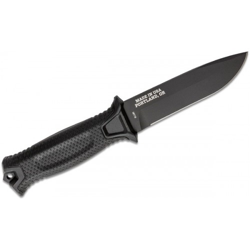 Gerber StrongArm Knife 4.8" Black Plain Blade Black Nylon Handle